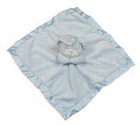 Nové - světlemodrý plyšovo/saténový usínáček s medvídkem Soft Touch 
