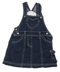 Tmavomodré rifľové šaty s vreckom lupilu