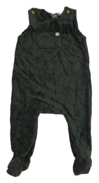 Tmavošedé žebrované sametové dupačky s vreckom H&M