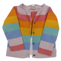 Farebný pruhovaný prepínaci sveter PUSBLU