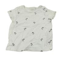 Bílé tričko s palmami Next