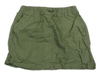 Khaki plátenná sukňa Next