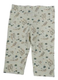 Biele capri legíny s vydrami TCM