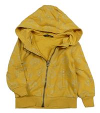 Okrová prepínaci mikina so zvieratkami a kapucňou PRIMARK
