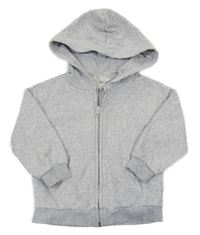 Sivá melírovaná prepínaci mikina s kapucňou H&M