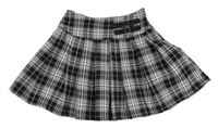 Čierno-biela kockovaná sukňa s přezkami PRIMARK