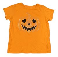 Oranžové tričko s tekvicou H&M