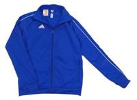 Safírová sportovní propínací mikina s logem Adidas