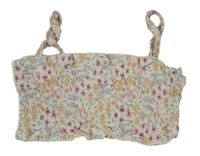 Smetanovo-barevná květovaná plavková lambáda H&M