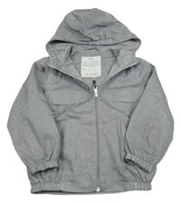 Sivá melírovaná šušťáková jarná bunda s kapucňou M&S