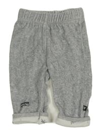 Šedé melírované sametové tepláky