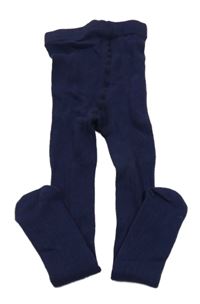 Tmavomodré žebrované punčocháče John Lewis