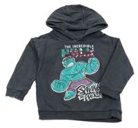 Tmavomodrá mikina s Hulkem a kapucí George