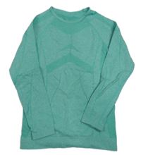 Tyrkysové melírované thermo tričko