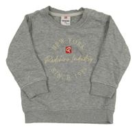 Sivá melírovaná mikina s nápisom