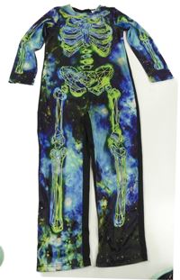 Kostým - Černo-modro-zelený overal - kostra George