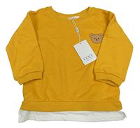 Nové - Horčicová mikina s medvěďom