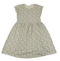 Béžové bavlnené šaty s leopardím vzorom