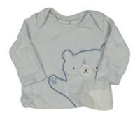Světlemodré triko s medvědem Mothercare