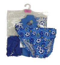 Nové - 9x slipy s fotbalovými míči - 7x modré + 2x šedé Primark