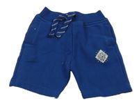 Zafírové teplákové kraťasy s nápisom Rebel