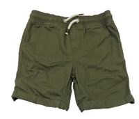 Khaki plátenné kraťasy Tu