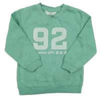 Zelená mikina s číslom H&M