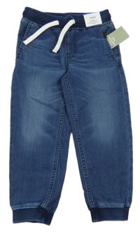 Nové - Tmavomodré jogger pantalon rifle H&M