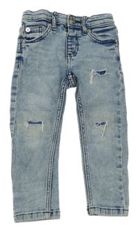 Modré skinny rifle s vyšúchaním River Island