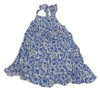 Bielo-modré kvetované ľahké šaty Primark