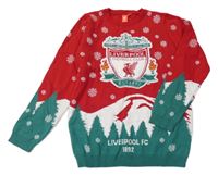 Červeno-zeleno-bílý fotbalový svetr - Liverpool FC Primark