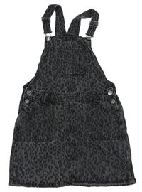 Tmavosivé vzorované na traké rifľové šaty s vreckami M&S