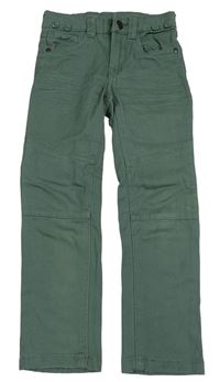 Khaki plátenné skinny nohavice zn. Dopodopo