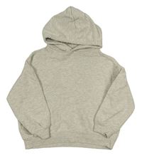 Svetlosivá melírovaná oversize mikina s kapucňou Zara