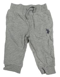 Sivé melírované tepláky s logom U.S. POLO ASSN.