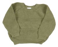 Khaki vzorovaný sveter Primark