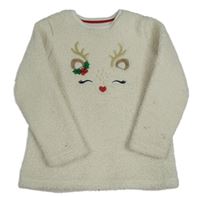 Smotanová huňatá mikina so sobom Primark