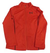 Červená sportovní propínací funkční mikina s logem Under Armour
