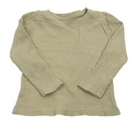 Béžové rebrované tričko pr