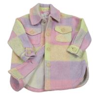 Farebná kockovaná košeľová bunda s kapsičkami Primark