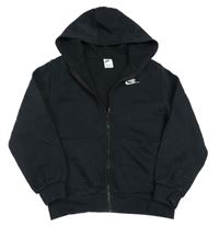 Černá propínací mikina s logem a kapucí Nike