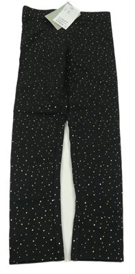 Nové - černé puntíkaté legíny H&M