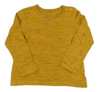 Okrové melírované triko F&F