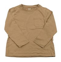 Hnedé tričko s vreckom C&A