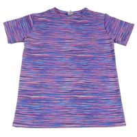 Fialovo-růžové melírované sportovní tričko 