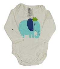 Biele body so slonom H&M