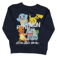 Tmavomodrá mikina s Pokémony 