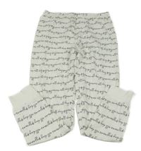 Bílé pyžamové kalhoty s černými nápisy George