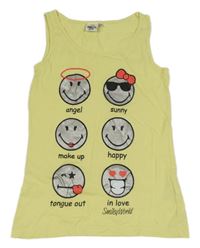 Žltý top so smajlíkmi