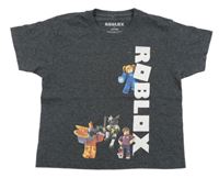 Tmavošedé melírované tričko - Roblox
